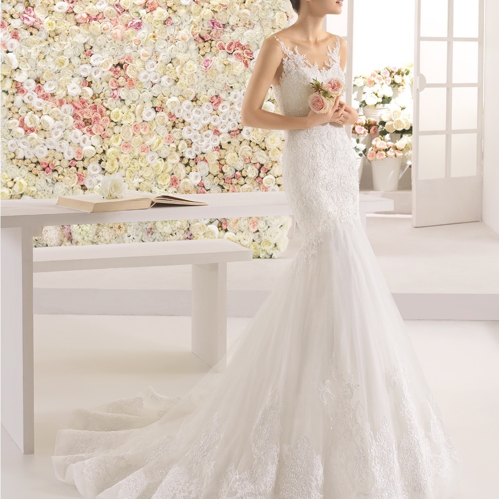 Rosa Clara Cata crystal beaded wedding gown